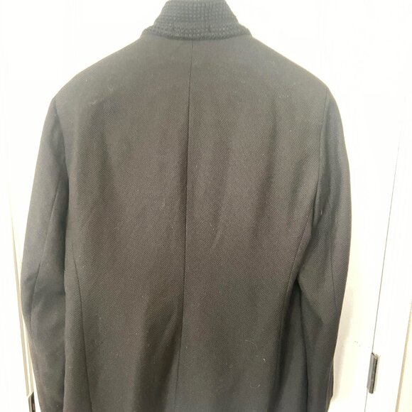 $1899 Authentic EMPORIO ARMANI Made in ITALY Men's Black 3 Buttons Blazer Sz.46R - Picture 3 of 12